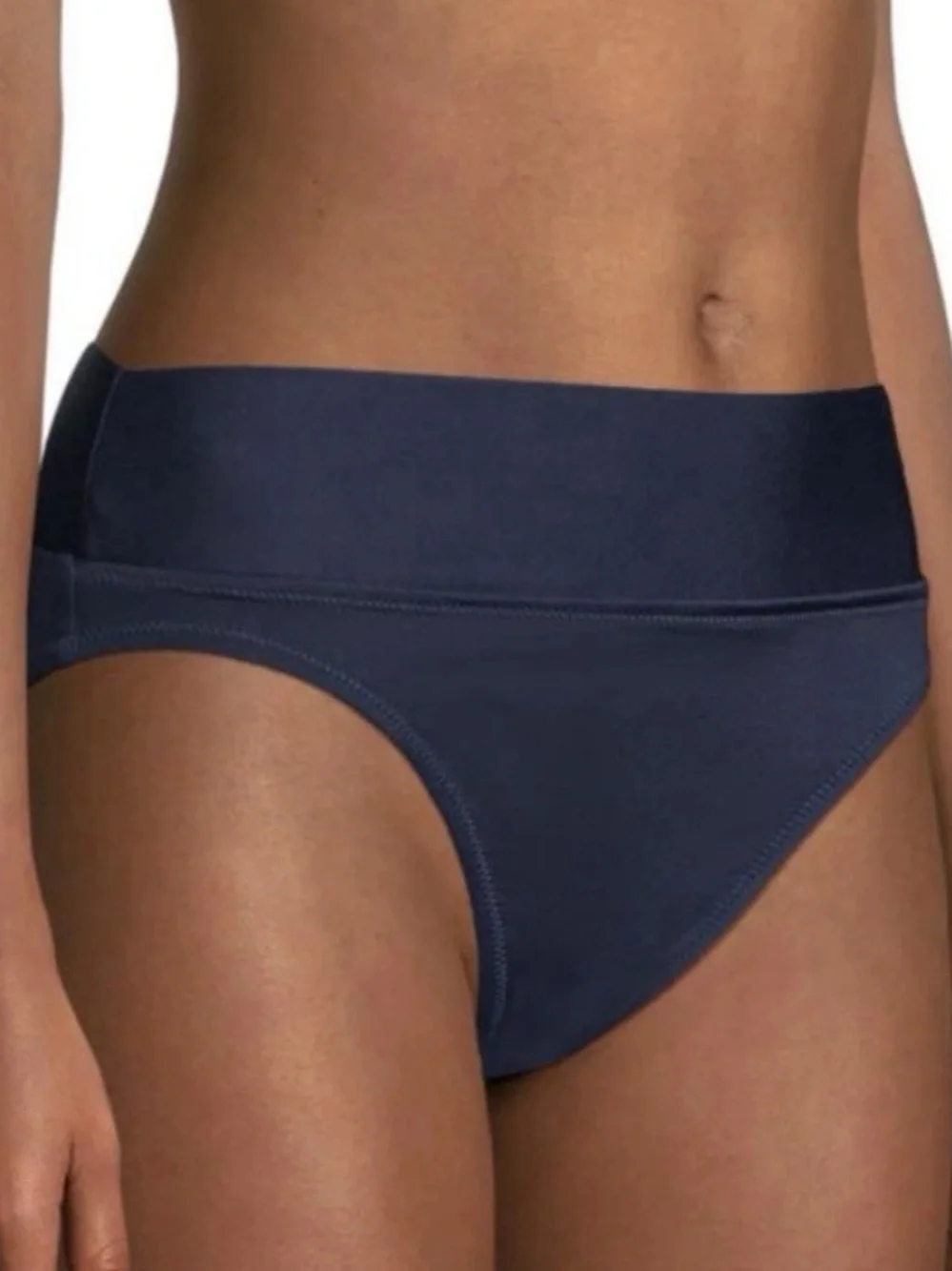Sperry High-Waist Solid Swim Bottoms in Navy EUC sz L